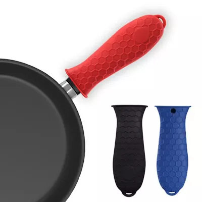 Silicone Hot Handle Holder Cover Set Assist Pan Handle Sleeve Pot Holders VM • £3.98