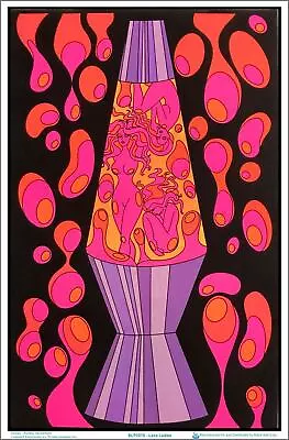 Groovy Lamp Ladies By Audrey Herbertson Blacklight Poster - Flocked - 23  X 35  • $14.49