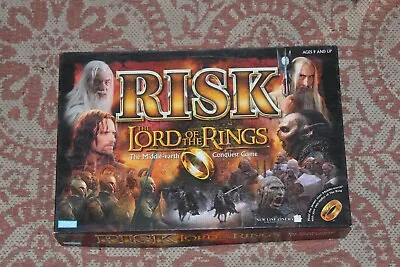 Risk Lord Of The Rings LOTR The Middle Earth Conquest Game 2002 Complete W/ Ring • $35