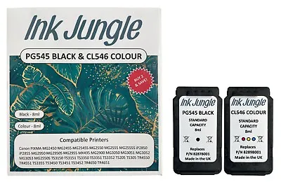 PG545 Black & CL546 Colour Refill Ink Cartridge For Canon PIXMA MG2550s Printer • £24.75