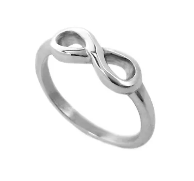 Stainless Steel Silver Infinity Ring Love Gift Promise Jewelry For Women • $14.99