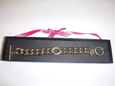 Victoria's Secret Angel Wing Gold Toggle Bracelet With Rhinestones New In Box • $19.99