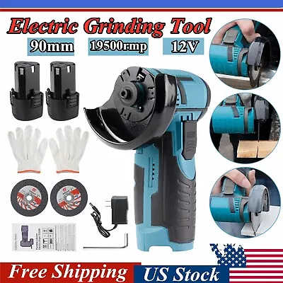 500W Mini Angle Grinder 12V Brushless Polishing Machine Cordless Cutter Tool Set • $37.98