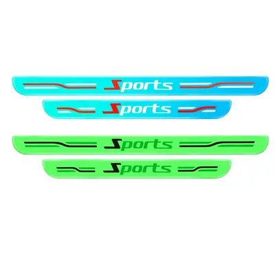 4PC Luminous Car Front Rear Door Sill Anti Scratch Decal Sticker Protector Strip • $16.10