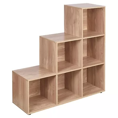 6 Cube Step Storage Bookcase Unit Shelf Home Office Organiser Display Box NEW • £36.95