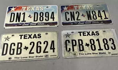 4 Texas License Plates Lot Vehicle Car Automobile Old Used Vintage Rare Expired • $39.99