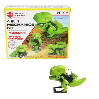 Make Your Own Walking Robot Dinosaur 4 In 1 Mechanics Kit • £7.94