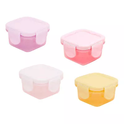 4pcs Snack Container Reusable Four-sided Lock 60ml Takeaway Food Container Mini • $9.46