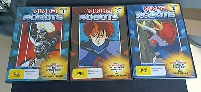 Ninja Robots DVDS Volumes 1 - 3 VGC Region Free PAL Discs • $35.99