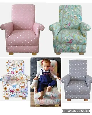 Clarke Fabric Children's Chairs Kids Armchairs Girls Boys Animals Bedroom Small • £119.95