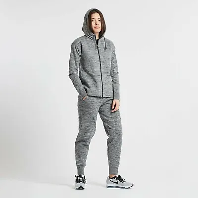 Women's Nike Sportswear Tech Knit Hooded Zip Tracksuit Sz S Carbon Heather  • $251.64