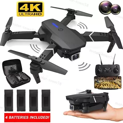 2023 New RC Drone With 4K HD Dual Camera WiFi Foldable Quadcopter W/ 4 Battery • $30.95