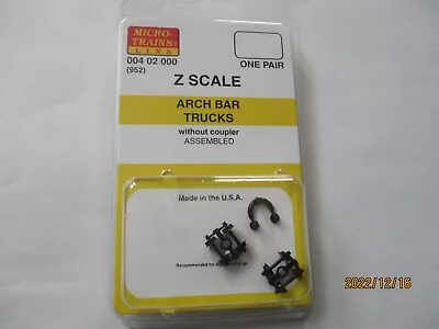 $5.80 • Buy Micro-Trains Stock # 00402000 (952) Arch Bar Trucks, Without Coupler Z Scale
