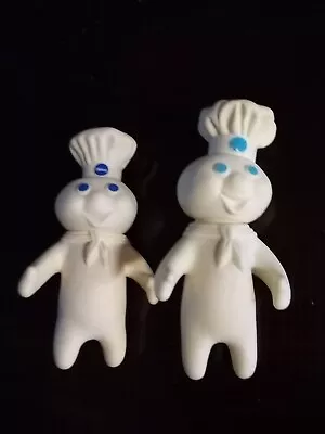 2 Vintage 1971 Pillsbury Poppin’ Fresh Doughboy 7  Vinyl Figure With Swivel Head • $17