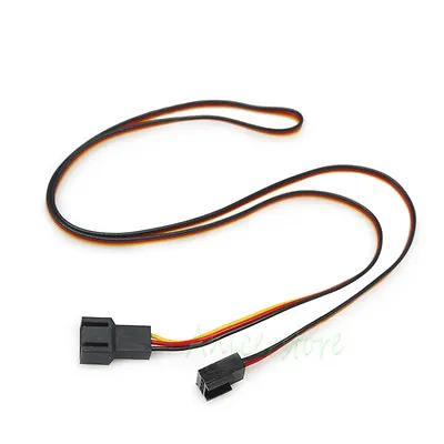 PC Cooling Fan 3 Pin Female To 3pin Male Convert Connector Extension Cable 600mm • $6.99
