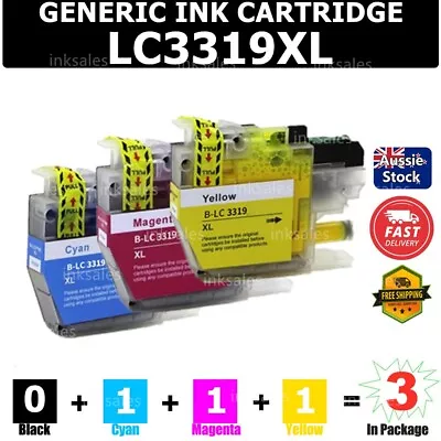 3x LC3319XL Colour Ink For Brother MFC J5330DW J5730DW J6530DW J6930DW J6730DW • $16.80