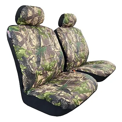 For Chevy Silverado 2500 2007-on Car Front Seat Covers Green Camo Canvas • $53.57