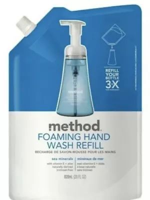 NEW Method ~ Sea Mineral ~ Foaming Hand Soap Refill 28 Fl Oz EASY REFILL NOZZLE • $9.99