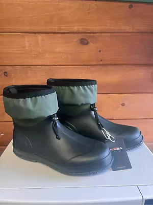 HISEA Men’s  Rubber Rain Boots Waterproof Arch Support Mud Garden Barn Wellies S • $50