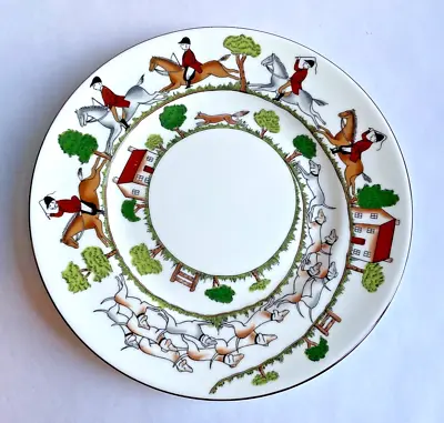 Beautiful Vintage Coalport Porcelain Hunting Scene 8 Inch Side Salad Plate • £18