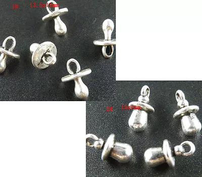 100pcs Tibetan Silver Baby Pacifier Charms Pendants Zn3004 • $8.89