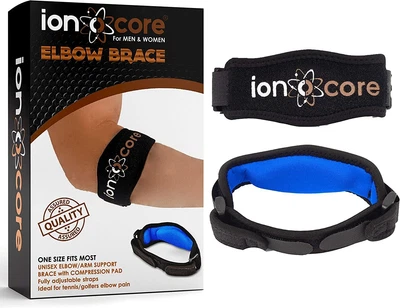£8.31 • Buy Ionocore Tennis Elbow Strap Golfers Arm Support Brace With EVA Compression Pad