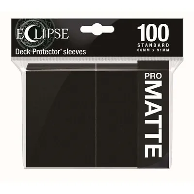 Ultra Pro: Eclipse Matte Standard Sleeves: Jet Black 100 Ct. • $10.49