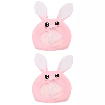  2 Pieces Ears Bunny Headgear Decorative Rabbit Masks Hat Faux Fur Animal • £18.78