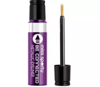 Miss Sporty Purple Liquid Metallic Eyeliner Be Connected Disco Style • £2.49