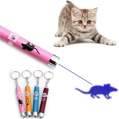 Pet Cat Toy LED Laser Pointer Light Pen Bright Mouse Shadow Cat Supplies Product • £5.45