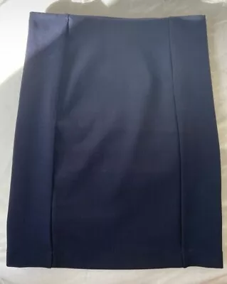 H&M Navy Stretch Pencil Skirt Size 8 • £3.50