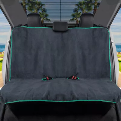Towel Car Seat Cover - Waterproof Rear Bench Cover With Mint Trim • $29.50