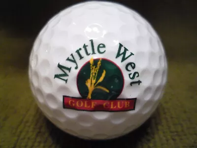 MYRTLE WEST GOLF CLUB Logo Golf Ball (Myrtle Beach SC) ~ Unused [#4.10] • $8.95