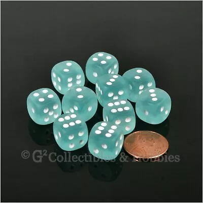 NEW 10 Frosted Teal 12mm Dice Set Six Sided RPG WARHAMMER MTG D6 Chessex • $5.99