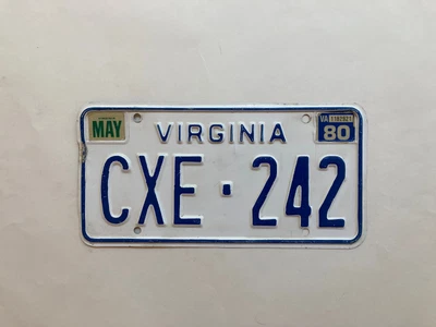 $7 • Buy Very Good 1980 Virginia VA License Plate