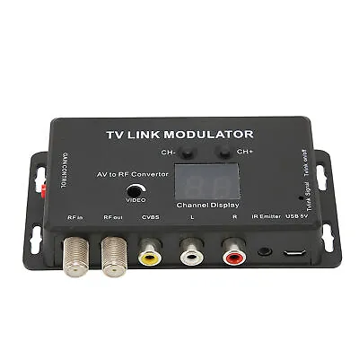 UHF Modulator TV Link Modulator AV To RF Converter IR Extender With • £17.47