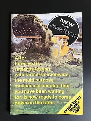 Matbro Ram 40 Tractor Brochure Artic Forklifts Leaflet Early Launch  Farm Model • £5.50