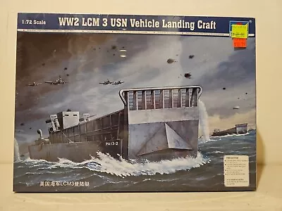 Trumpeter #07213 WWII LCM 3 USN Vehicle Landing Craft 1:72 Scale NISB • $34