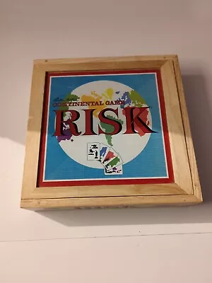 Parker Brothers Risk Nostalgia Series 2003 Continental Board Game Wood Box • $17.95