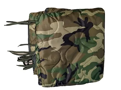 USGI Military Style All Weather Poncho Liner / Woobie Blanket In Woodland Camo  • $39.99