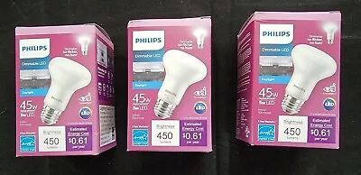 Philips LED Floodlight Bulb R20 E26 Dimmable (Medium) Daylight 45 3 Pack • $17.89