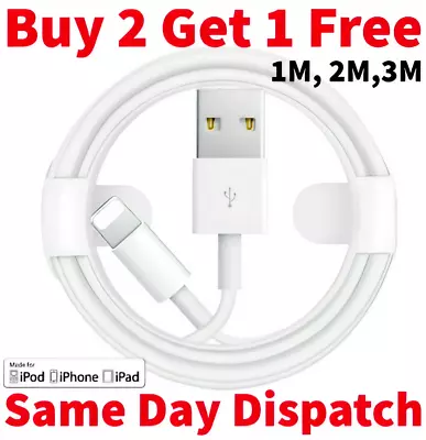 £2.99 • Buy USB Charger For Apple IPhone Fast Long Cable USB Lead 7 8 X XS XR 11 12 13 14 15