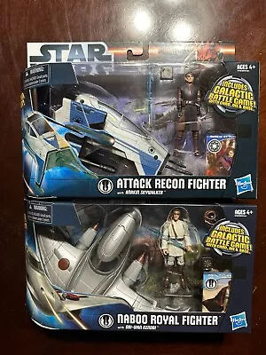 Star Wars Attack Recon Fighter Naboo Royal Fighter Sith Speeder & Stap 2012 • $10.50