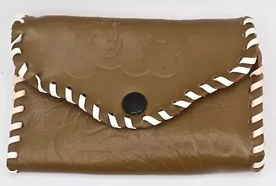 Vintage 1950's Trifold Tan Leather Key Holder Change Purse Combo 2.25  X 3.75  • $7.50