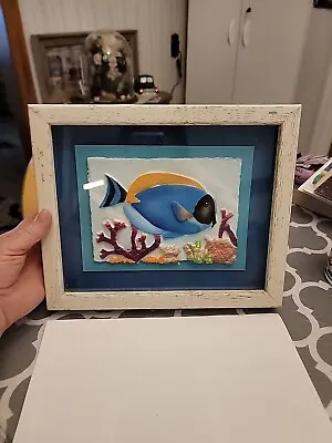 Vintage  Figi Graphics Marino 3D Tropical Fish Art Matted And Signed Picture  • $25