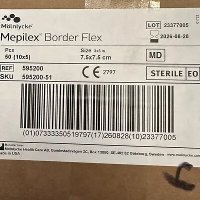 2 Cs Of 10 Bxs Of 5 Ea Mepilex  Bordered Flex 3 X 3 FREE SHIP! Expires 8/28/26 • $215.99