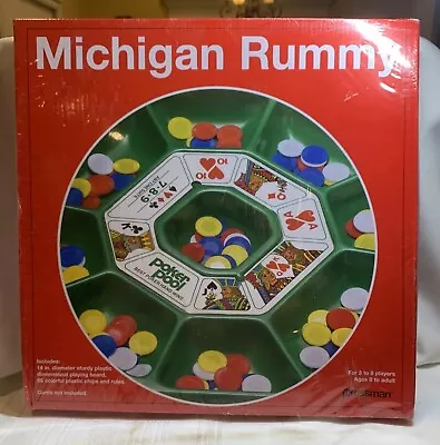 Pressman Michigan Rummy Game Includes- 96 Chips 14  Playing Board Instructions • $8.99
