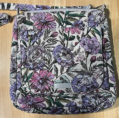 Vera Bradley Carson Mailbag Crossbody ~ Lavender Meadow • $24.99