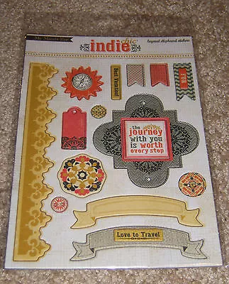 My Mind's Eye Indie Chic Ginger  Travel  Layered Chipboard Stickers. • $1.59