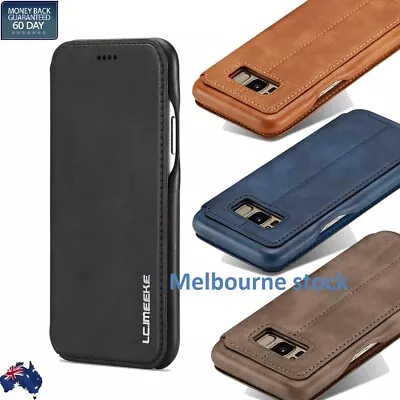 For Samsung Galaxy S10+ S8 NOTE8 S10e Case Leather Card Holder Flip Stand Cover • $11.96